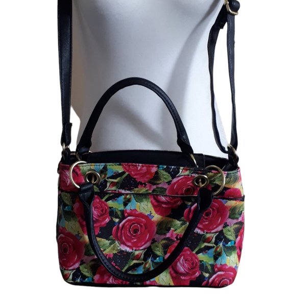 Juicy Couture Crossbody Handbag Floral With Gold Hardware - Picture 2 of 12